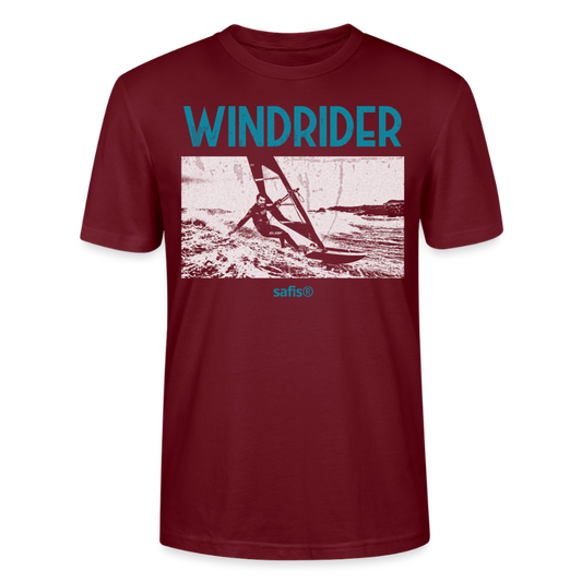 Windsurf T-Shirt safis®  -Windrider- Unisex T-Shirt CRAFTER - Burgunderrot