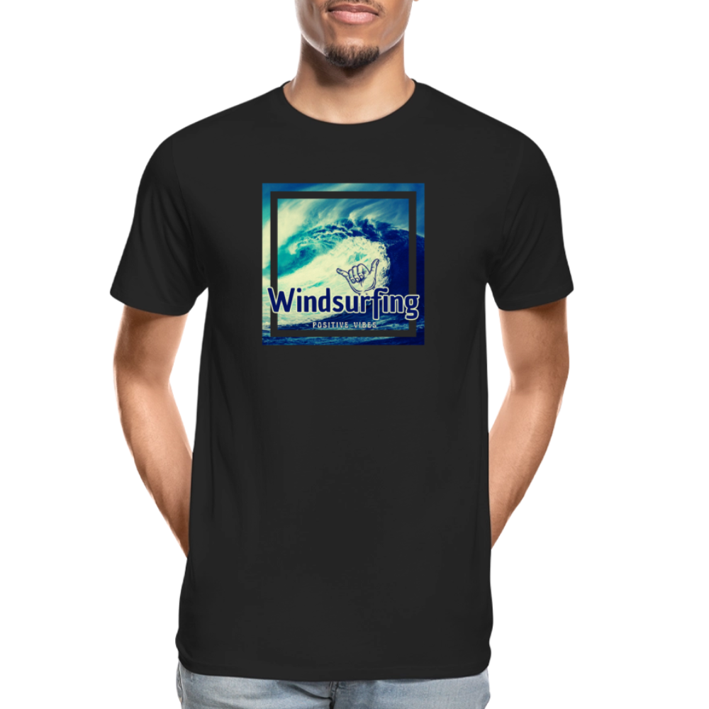 Männer Premium Bio T-Shirt -positive vibes- - Schwarz