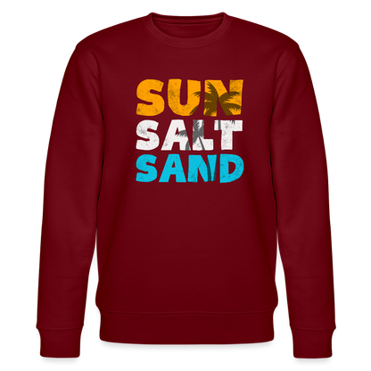 Männer Bio-Sweatshirt -sun salt sand- - Burgunderrot