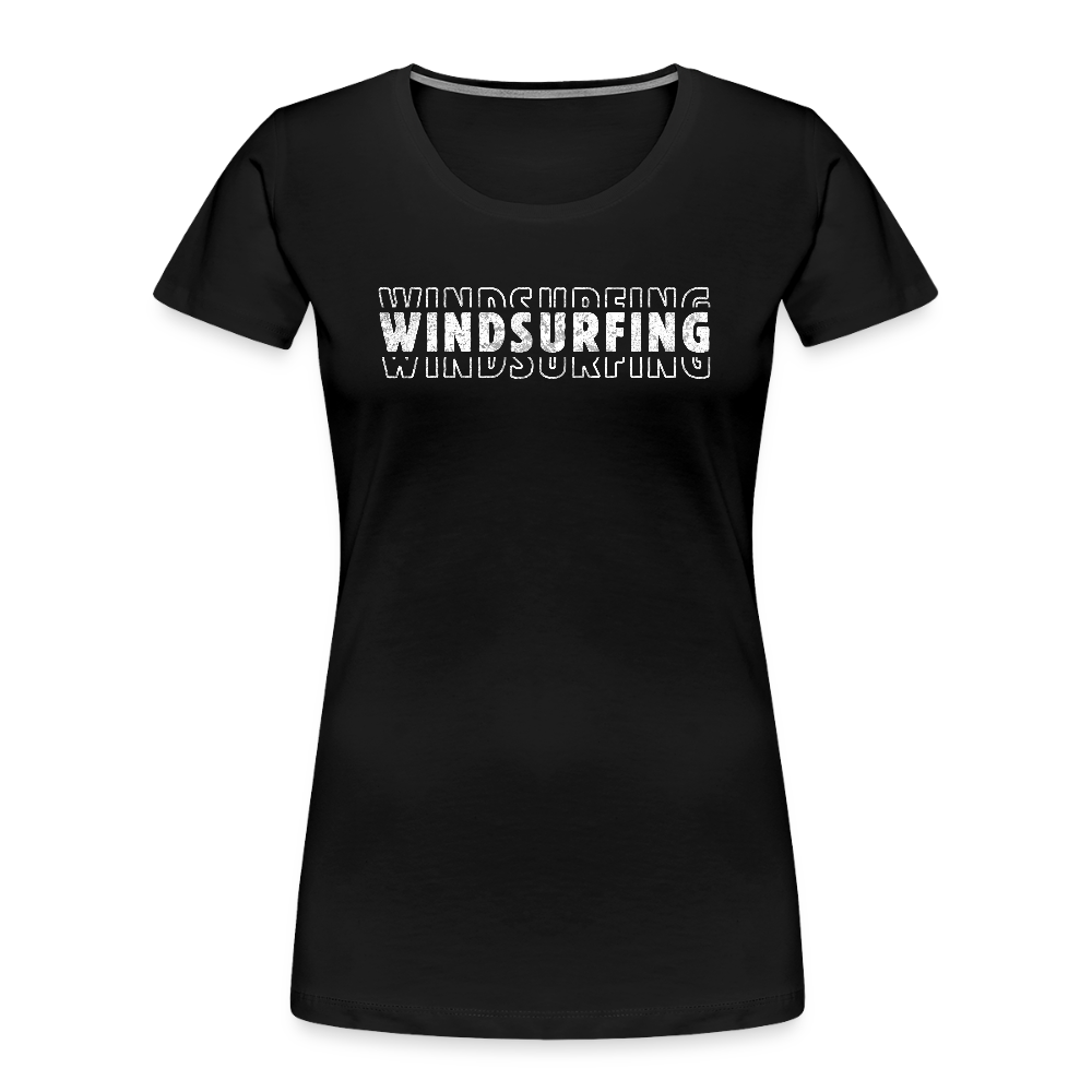 Frauen Premium Bio T-Shirt -windsurfing- - Schwarz