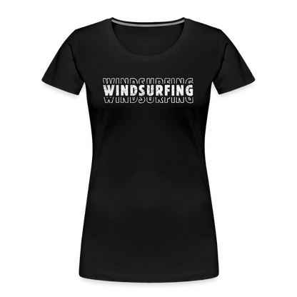 Frauen Premium Bio T-Shirt -windsurfing- - Schwarz