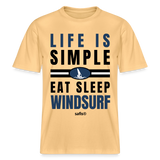 Surfshirt Männer safis -eat sleep windsurf- Relaxed Fit Unisex Bio-T-Shirt - Hellgelb