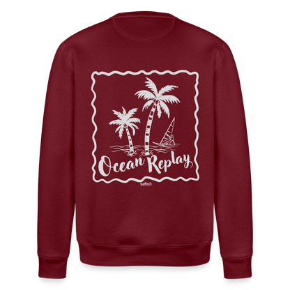 safis® Windsurf Bio-Sweatshirt Roller -Ocean replay- - Burgunderrot