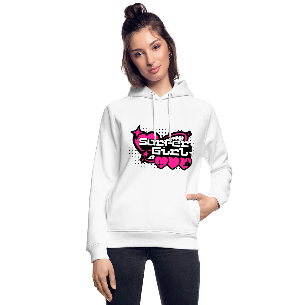 Unisex Bio-Hoodie -surfer girl- - Weiß