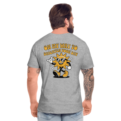 Männer Premium Bio T-Shirt -on my way- Geschenke Für Windsurfer - Grau meliert