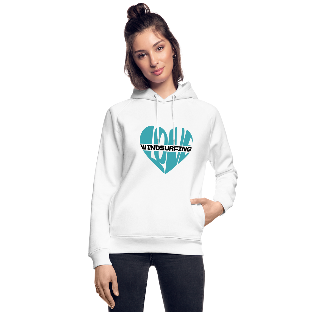 Unisex Bio-Hoodie -Herz- - Weiß