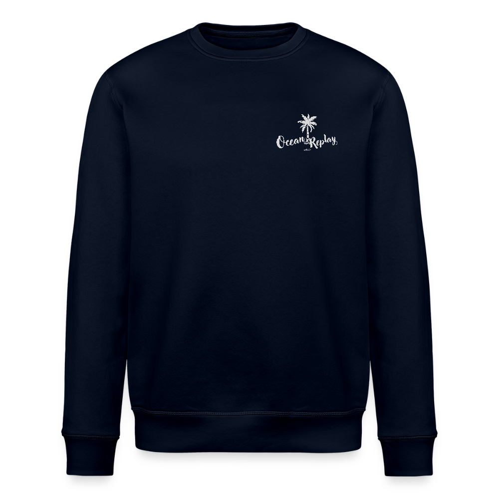 Unisex Bio-Sweatshirt ROLLER -ocean replay- - Navy