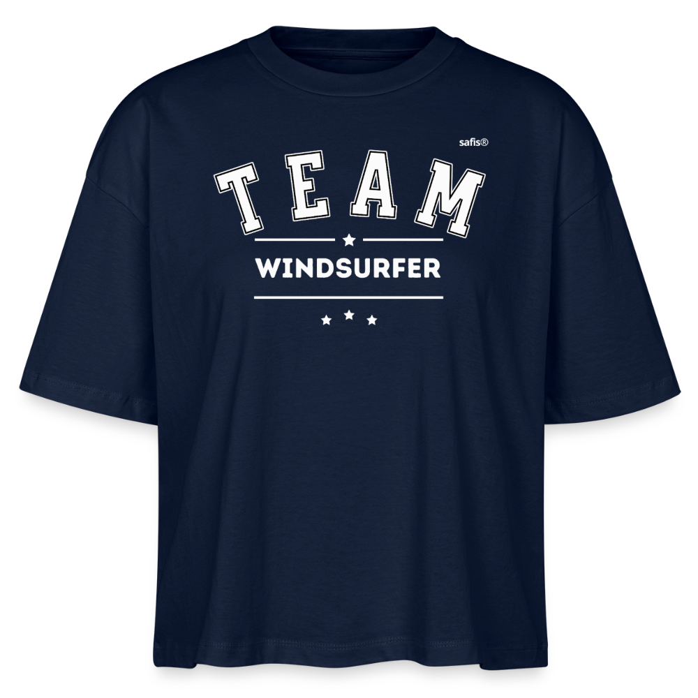 Frauen Boxy Bio-T-Shirt - Team Windsurfer - - Navy
