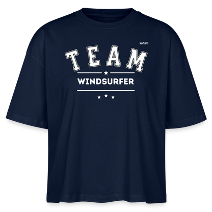 Frauen Boxy Bio-T-Shirt - Team Windsurfer - - Navy