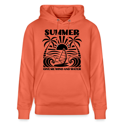 Unisex Bio-Hoodie CRUISER -give me wind and water- - Hellrot