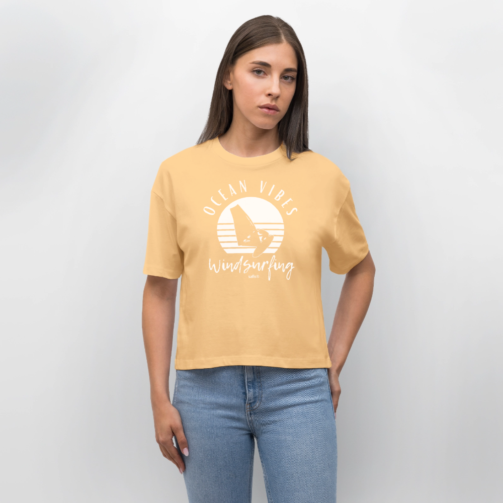 Frauen Boxy Bio-T-Shirt Nova -ocean vibes sunset- - Mispel