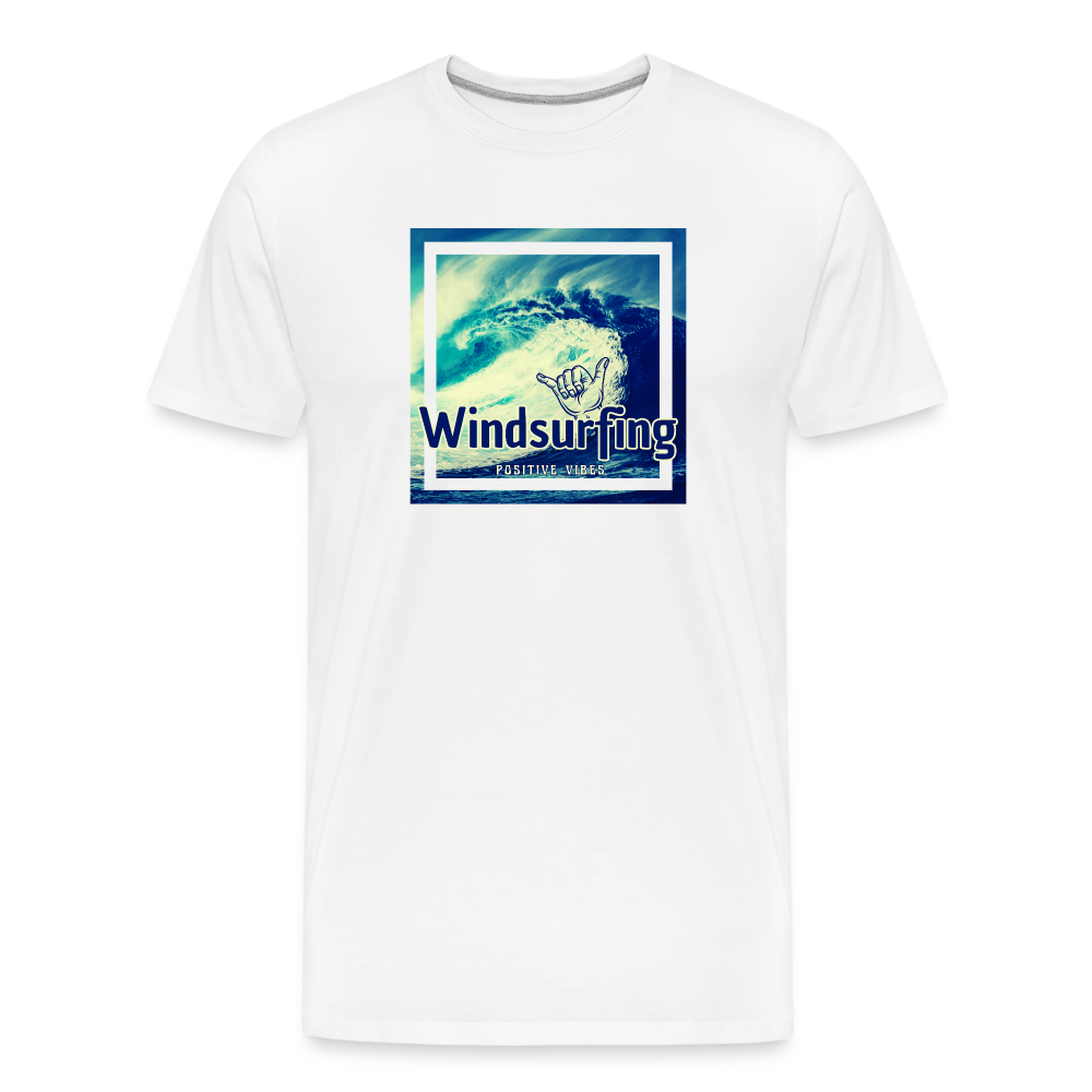 Männer Premium Bio T-Shirt -positive vibes- - Weiß