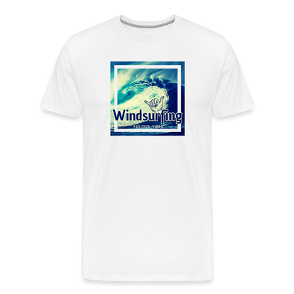 Männer Premium Bio T-Shirt -positive vibes- - Weiß
