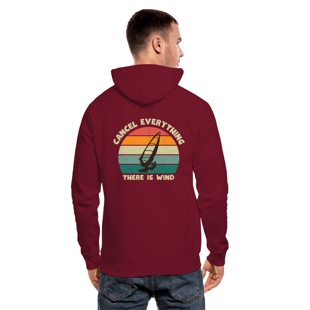 Unisex Bio-Hoodie -cancel everything- - Burgunderrot