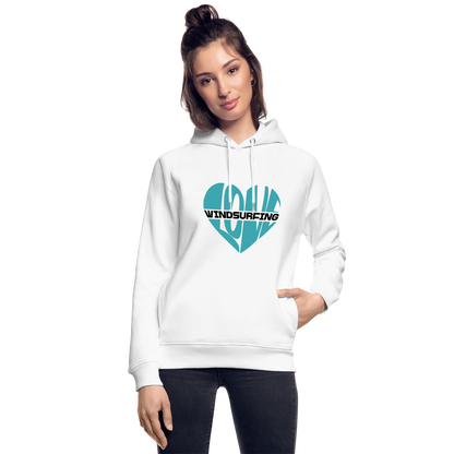 Unisex Bio-Hoodie -Herz- - Weiß