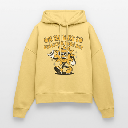 Safis Sports Sports Frauen Bio Hoodie -on my way- - Hellgelb