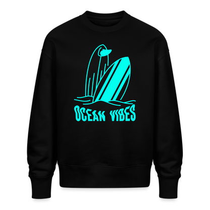 Unisex Oversize Pullover -ocean vibes- - Schwarz