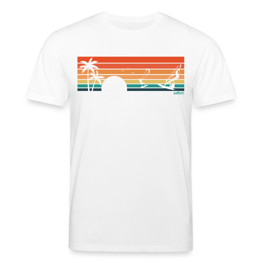 safis® | Nachhaltige Windsurf-Kleidung -sunset- Unisex Bio-T-Shirt CREATOR - Weiß