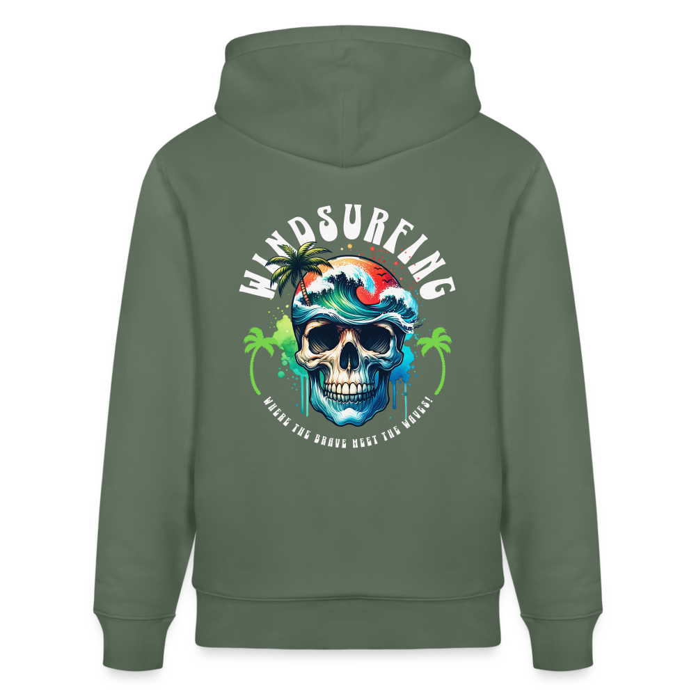 Unisex Bio-Hoodie CRUISER -be brave- - Tanngrün