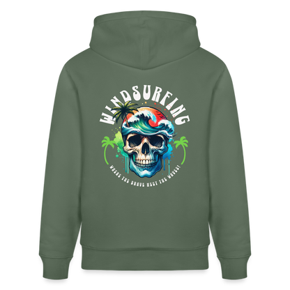 Unisex Bio-Hoodie CRUISER -be brave- - Tanngrün