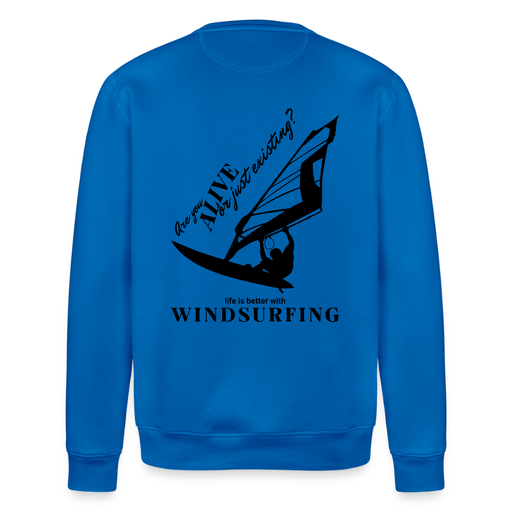 Unisex Bio-Sweatshirt ROLLER -are you alive- - Königsblau