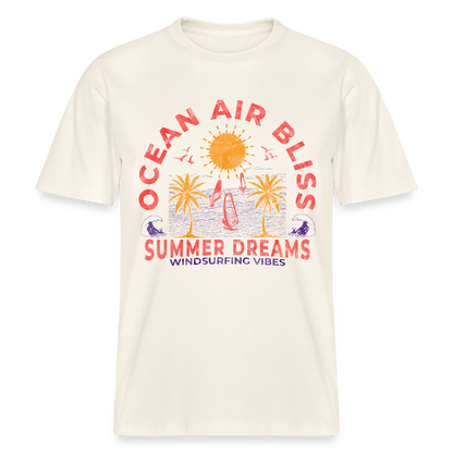 Unisex Relaxed Fit Bio-T-Shirt -ocean air bliss- - Naturweiß 