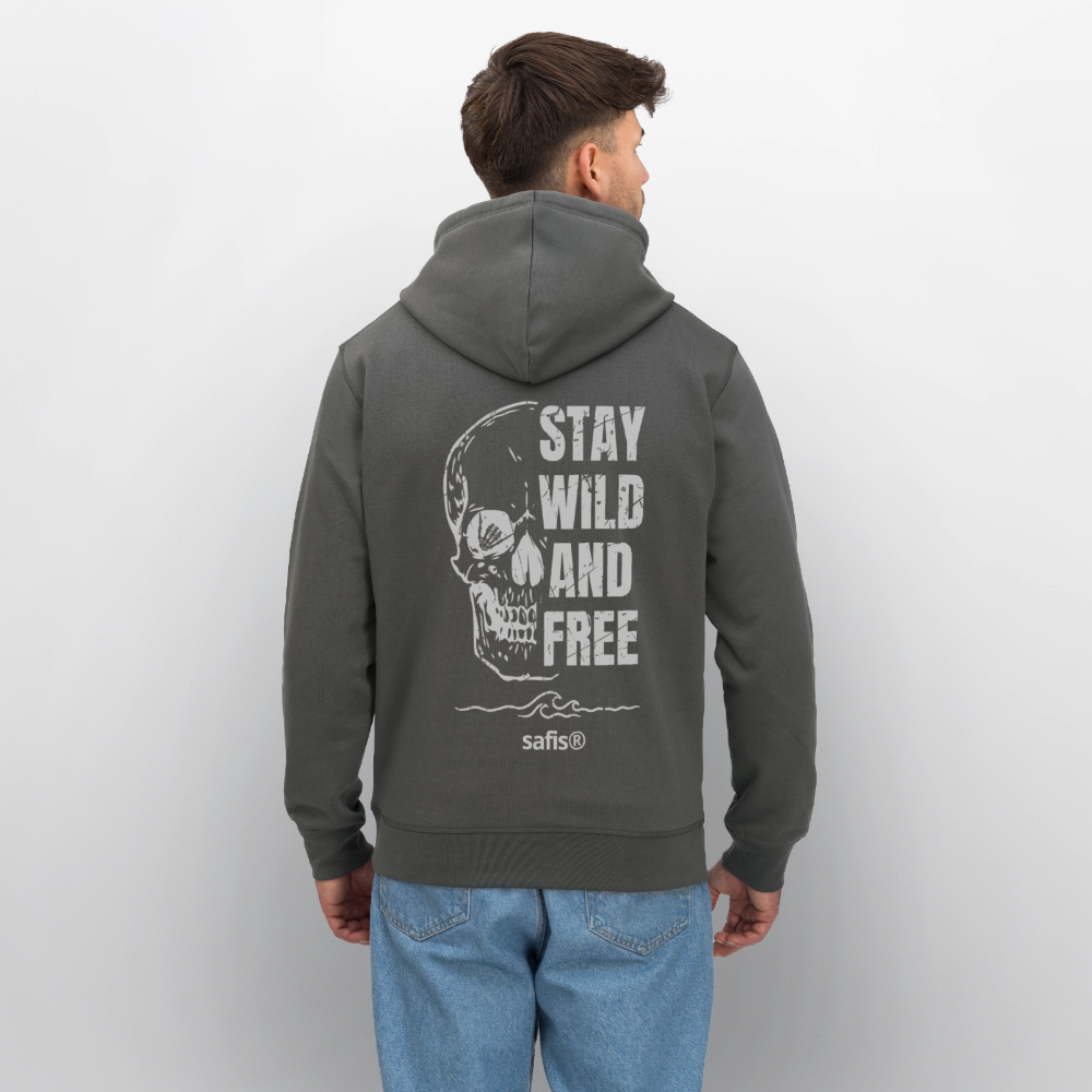 -wild and free- Unisex Bio-Hoodie DRUMMER - Anthrazit