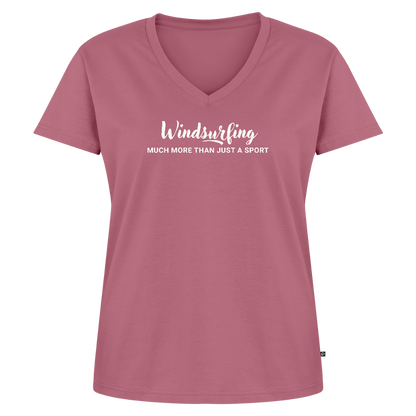 Geschenke Für Windsurfer -  T-Shirt mit V-Ausschnitt -much more- - Mauve