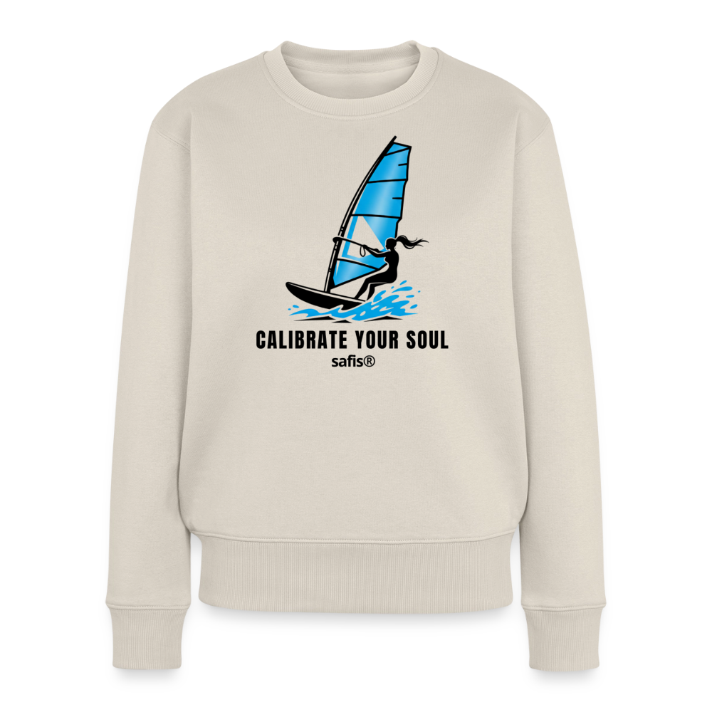 Windsurfing Frauen Premium Pullover -calibrate your soul- - Beige von safis®