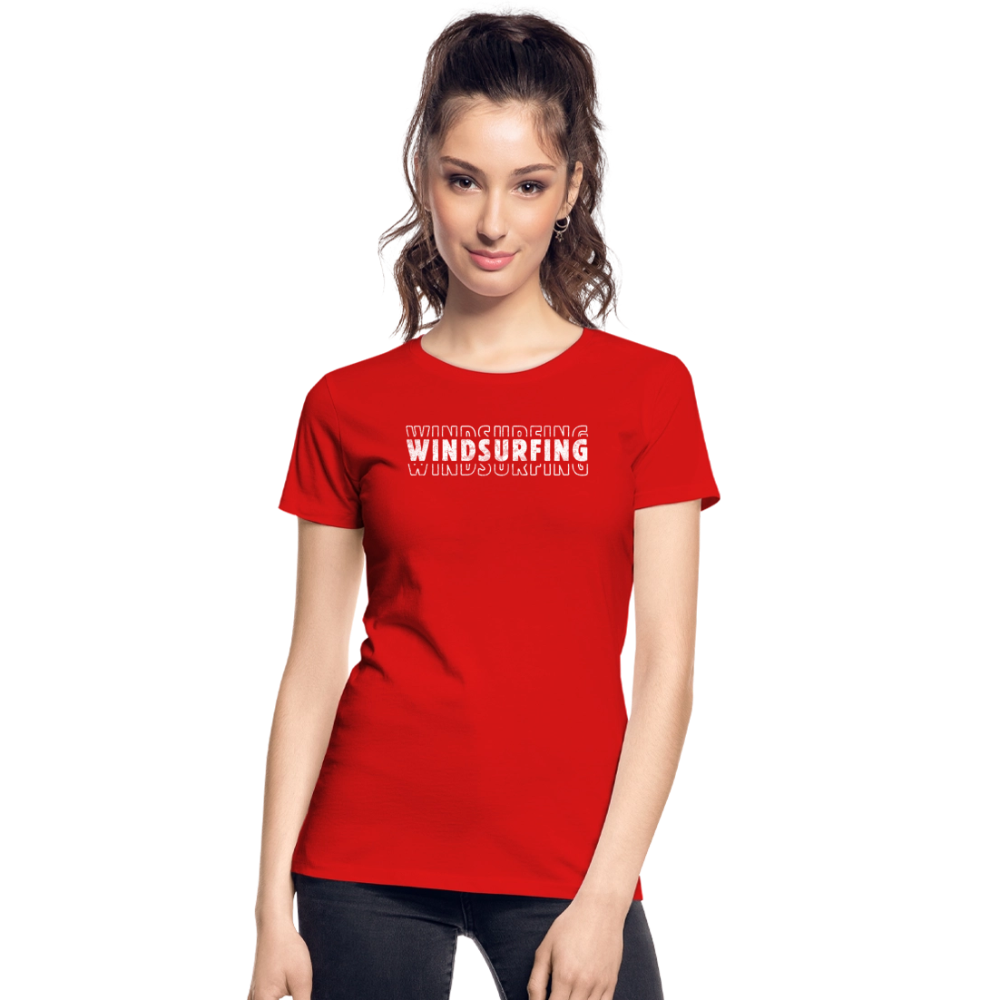 Frauen Premium Bio T-Shirt -windsurfing- - Rot