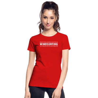 Frauen Premium Bio T-Shirt -windsurfing- - Rot
