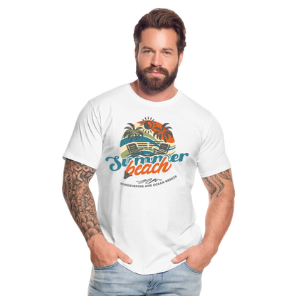Männer Premium Bio T-Shirt -summer beach- - Weiß
