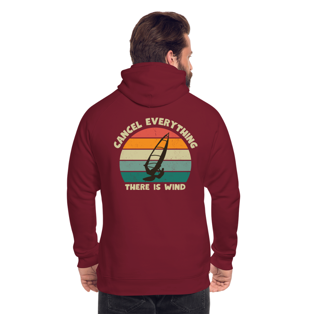 Unisex Bio-Hoodie -cancel everything- - Burgunderrot