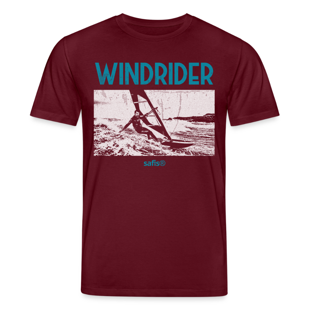Windsurfer Shirt safis -windrider- Unisex Bio-T-Shirt CREATOR - Burgunderrot
