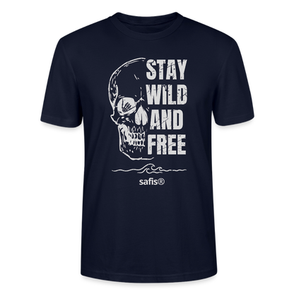 Windsurf T Shirt Herren safis® -wild and free- Unisex T-Shirt CRAFTER - Navy