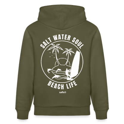 Unisex Bio-Hoodie CRUISER -salt water soul- - Khaki Grün