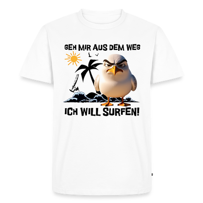 Männer Premium T-Shirt -ich will surfen- - Weiß
