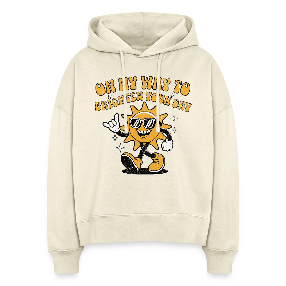 Safis Sports Frauen Bio Hoodie -on my way- - Weißgrau