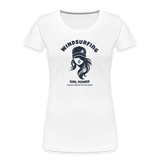 Frauen Premium Bio T-Shirt -windsurfing girl power- - Weiß