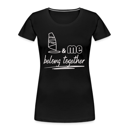 Frauen Premium Bio T-Shirt -belong together- - Schwarz