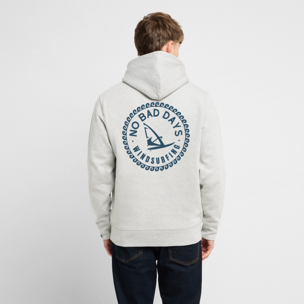 safis Windsurf Kleidung | Unisex Bio-Hoodie CRUISER -no bad days- - Beige meliert