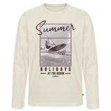 safis Sommer Shirt -holidays- Männer Premium Bio Langarmshirt - Naturweiß