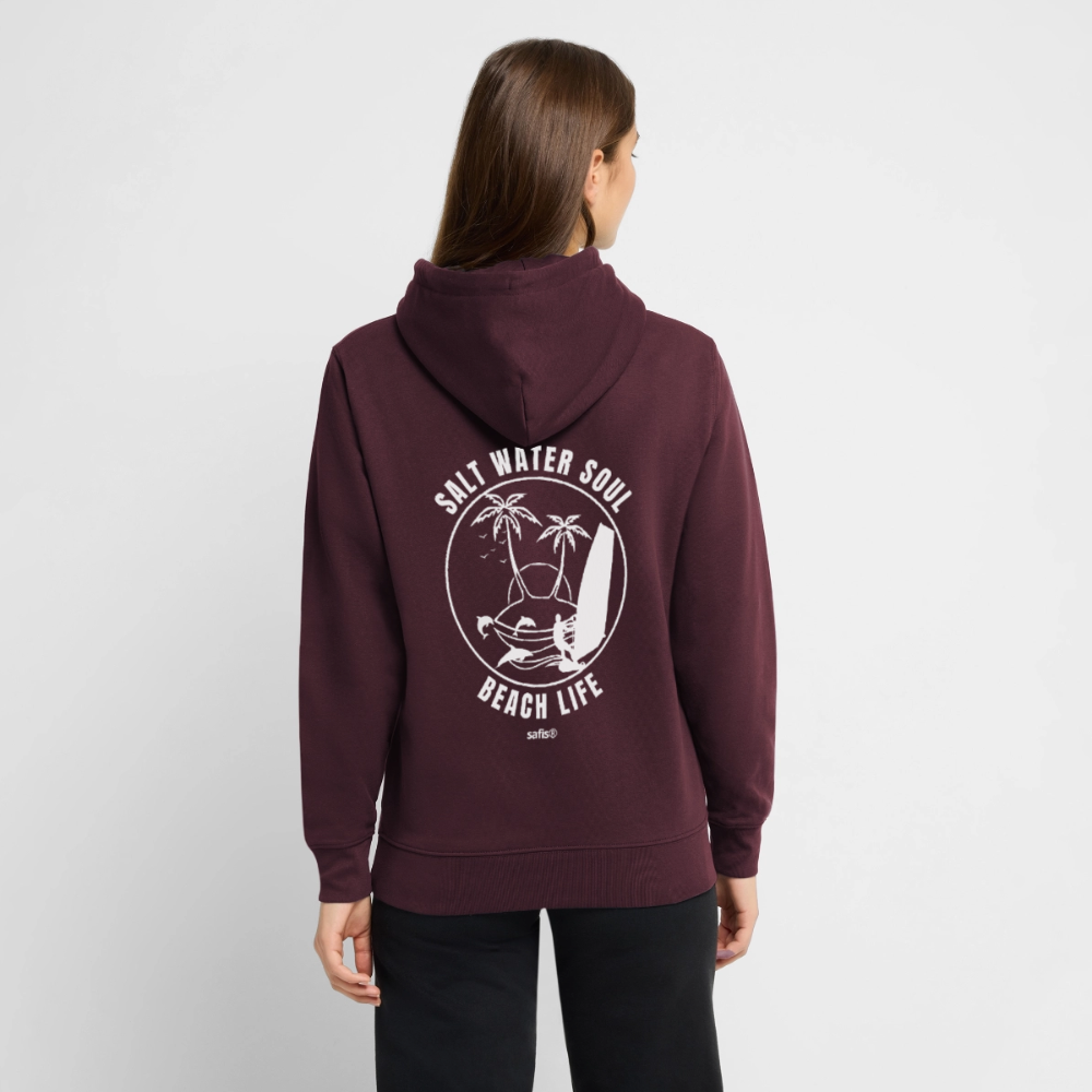 Unisex Bio-Hoodie CRUISER -salt water soul- - Maroon