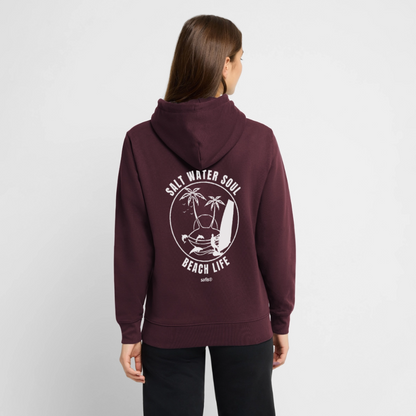 Unisex Bio-Hoodie CRUISER -salt water soul- - Maroon