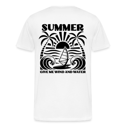 Männer Premium Bio T-Shirt -give me wind and water- - Weiß