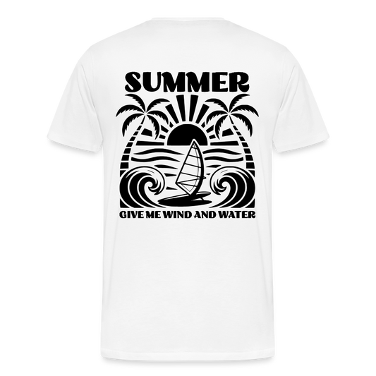 Männer Premium Bio T-Shirt -give me wind and water- - Weiß