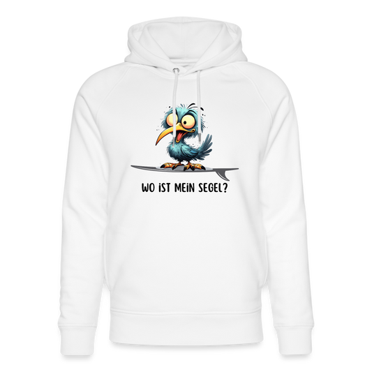 Unisex Bio-Hoodie -Wo ist mein Segel?- - Weiß