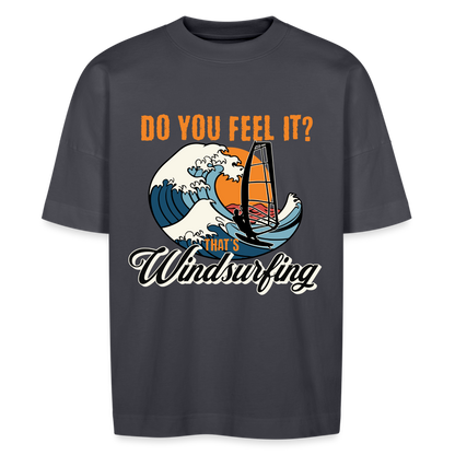 Unisex Oversize Bio-T-Shirt -du you feel it- - Indigoblau