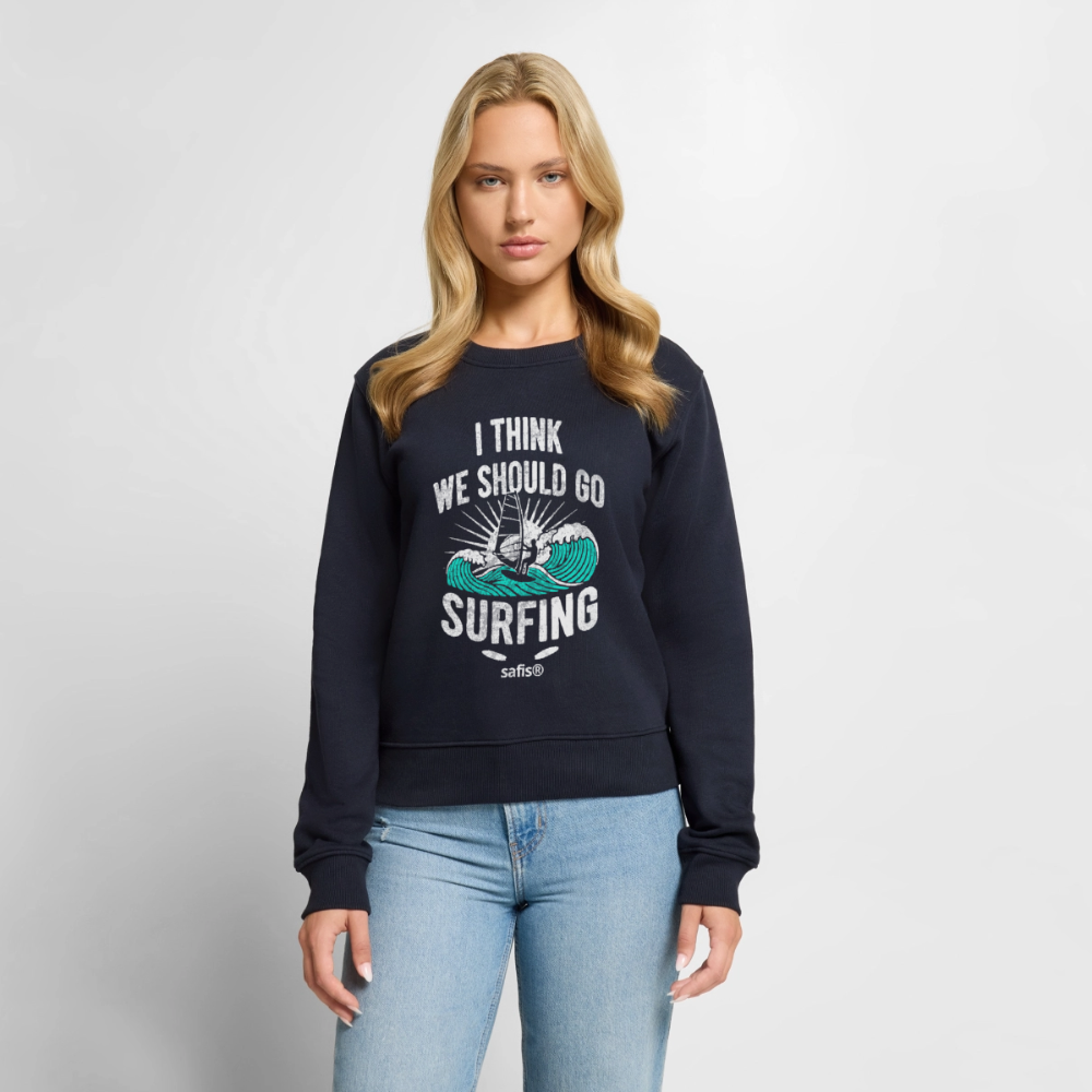 Frauen Premium Pullover -surfing- - Navy