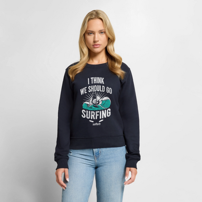 Frauen Premium Pullover -surfing- - Navy